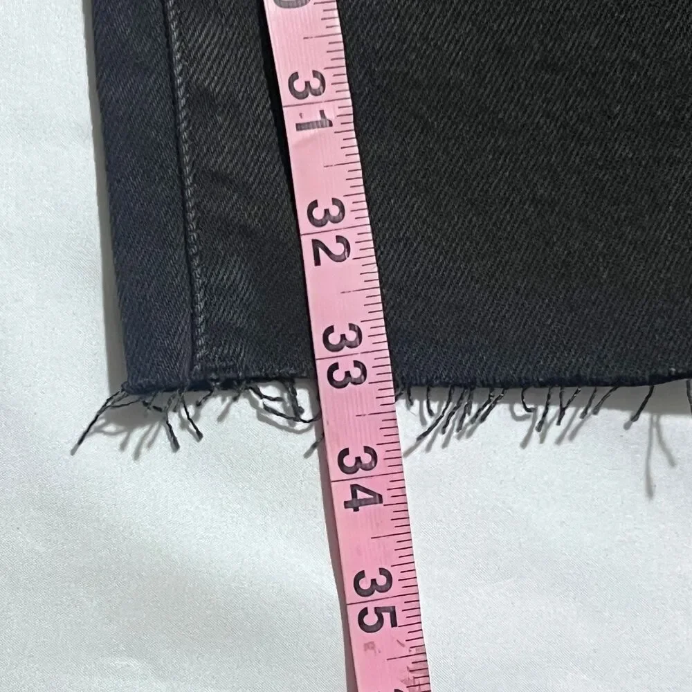 NWT Good American Good Ease Relaxed Jeans Size 28 Plus Black High Rise Wide Leg - Picture 8 of 13